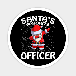 Santas Favorite Officer Christmas Magnet